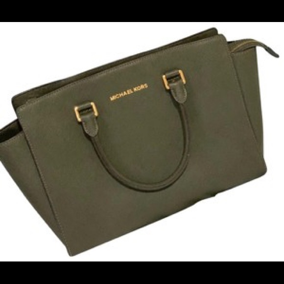 Michael Kors Large Selma Large Bag- Olive Green - Picture 1 of 9